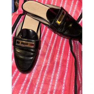 Cole Haan Black Loafers with Gold Accent